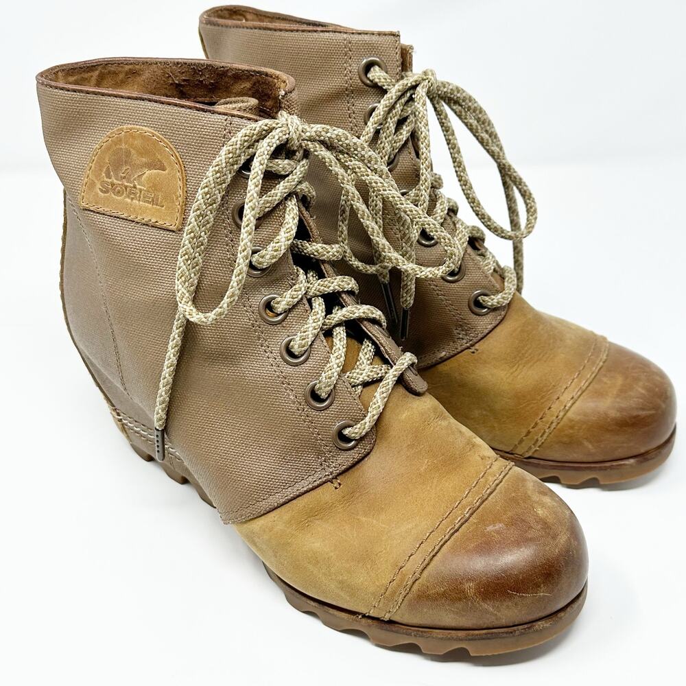 SOREL Joan of Arctic PDX Brown Hidden Wedge Bootie 10